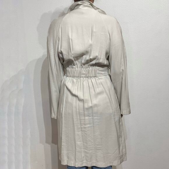 Fore Khaki Belted Lightweight Trench Coat Sz M - Picture 14 of 16